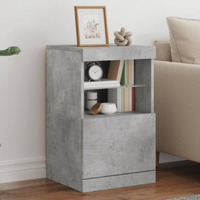 Sideboard Concrete grey Engineered wood, glass Small Si...