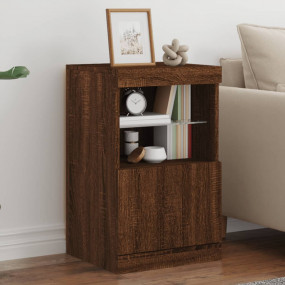 Sideboard Brown Oak Engineered wood, glass Sideboard Re...