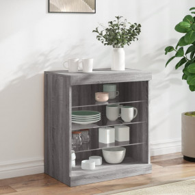 Sideboard Grey Sonoma Engineered wood, glass Medium