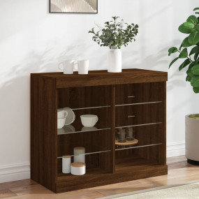 Sideboard Brown Oak Engineered wood, Glass Medium Sideb...