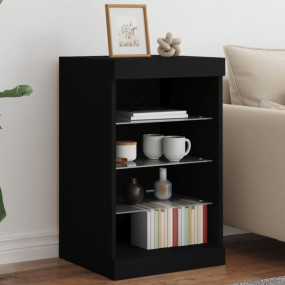 Sideboard Black Engineered wood and glass