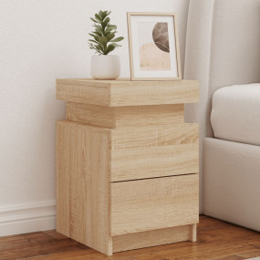 Bedside Cabinet Set of 2 Sonoma Oak Engineered wood