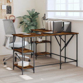 Desk Smoked Oak Engineered wood 54.7 x 54.7 x 29.5 in