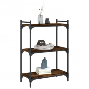 Bookcase Smoked oak Engineered wood, metal Medium Adjus...
