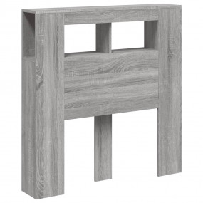LED Headboard Grey Sonoma Engineered Wood 39.4 x 7.3 x ...