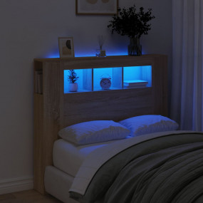 LED Headboard Sonoma Oak Engineered wood LED Headboard