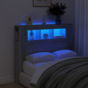 Led Headboard Grey Sonoma Engineered Wood 47.2 x 7.3 x ...