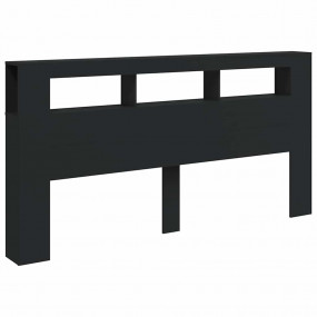 Led Headboard Black Engineered wood 78.7 in Led Headboa...