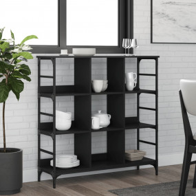 Sideboard Black Engineered wood, metal Large Adjustable...