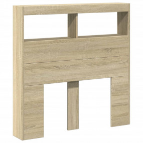 Headboard Cabinet Sonoma Oak Engineered Wood 39.4 in wi...