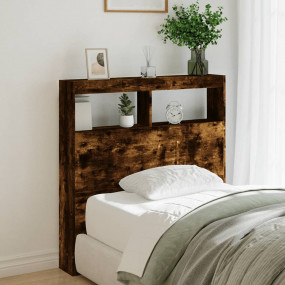 Headboard Cabinet Smoked oak Engineered wood 39.4 x 6.7...