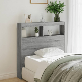 Headboard Cabinet Grey Sonoma Engineered wood Medium