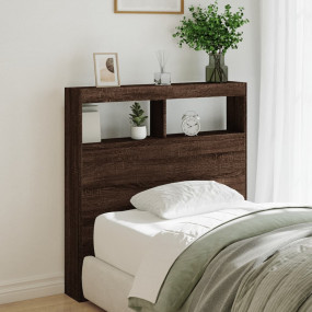 Headboard Cabinet Brown oak Engineered wood Headboard C...