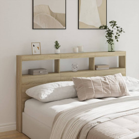 Headboard Cabinet Sonoma oak Engineered wood 70.9 in