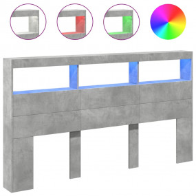 Headboard Cabinet Concrete grey Engineered wood Headboa...
