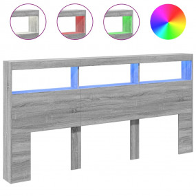 Headboard Cabinet Grey Sonoma Engineered wood 79 x 6.7 ...