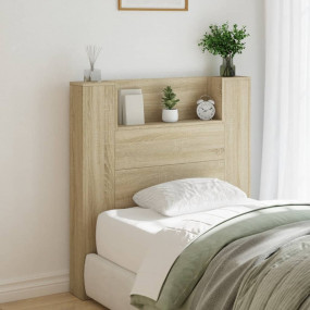 Headboard Cabinet Sonoma Oak Engineered Wood Standard