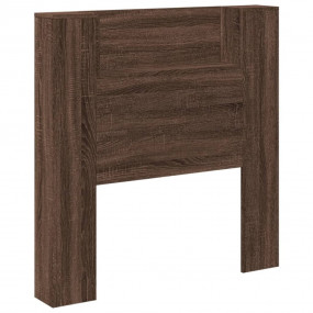 Headboard Cabinet Brown Oak Engineered Wood 39.4 x 6.5 ...