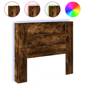 Headboard Cabinet Smoked Oak Engineered wood Standard