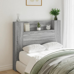 Headboard Cabinet Gray Sonoma Engineered wood Large