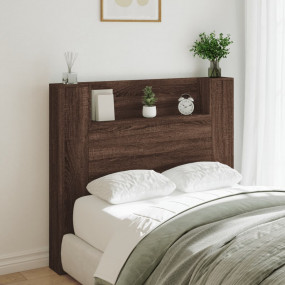 Headboard Cabinet Brown oak Engineered wood 47.2 x 6.5 ...