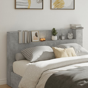 Headboard Cabinet Concrete grey Engineered wood 70.9x6....