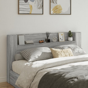 Headboard Cabinet Grey sonoma Engineered wood Standard