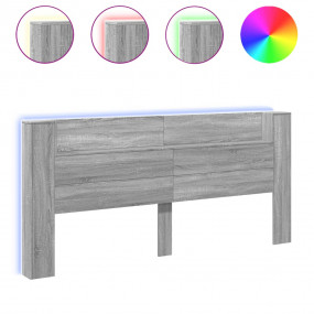 Headboard Cabinet Grey Sonoma Engineered wood Standard