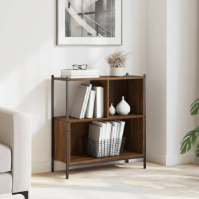 Bookcase Brown oak Engineered wood Compact Bookcase Rec...