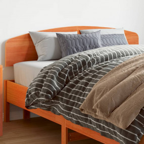 Headboard Wax Brown Solid Pine Wood For Double Bed
