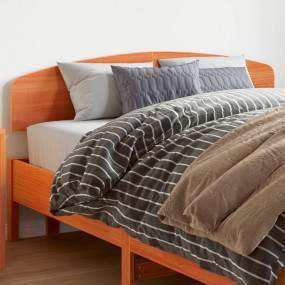 Headboard Wax brown Solid pine wood Full Stylish Headbo...