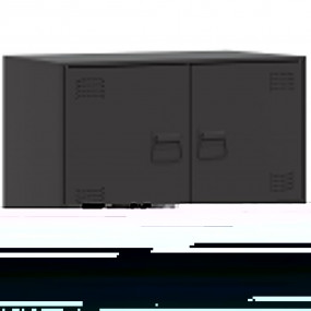 TV Cabinet Black Cold-rolled steel 26.4x15.4x17.3 in TV...