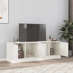TV Cabinet Set of 2 White Cold-rolled steel Medium TV C...