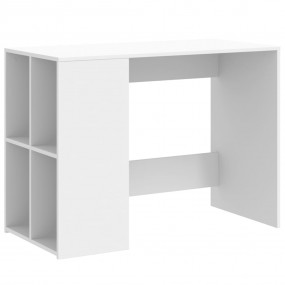 Desk White Engineered Wood Medium Desk Rectangular Mode...