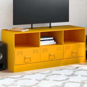 TV Cabinet Mustard Yellow Cold-rolled Steel TV Cabinet