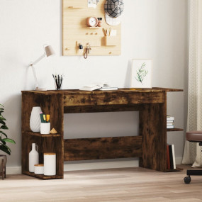 Desk Smoked Oak Engineered Wood 55.1 x 19.7 x 29.5 in D...