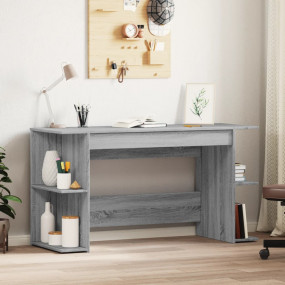 Desk Grey Sonoma Engineered Wood Medium Computer Desk
