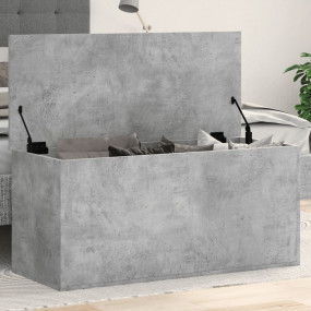 Storage Box Concrete Grey Engineered Wood Large Storage...
