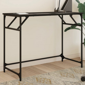 Desk Black Engineered wood, Powder-coated steel