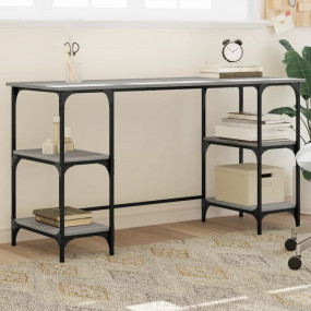 Desk Gray Sonoma Engineered Wood 55.1 x 19.7 x 29.5 in