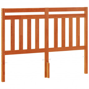 Headboard Wax Brown Solid Pine Wood Twin Stylish Design
