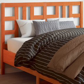 Headboard Wax brown Solid pine wood Single Decorative I...
