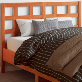 Headboard Wax brown Solid pine wood Double Headboard