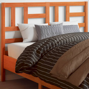 Headboard Wax Brown Solid Pine Wood Full Decorative Inl...