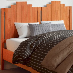 Headboard Wax Brown Solid Pine Wood 53.1 in Decorative ...