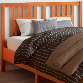 Headboard Wax Brown Solid Pine Wood 55.1 in Decorative ...