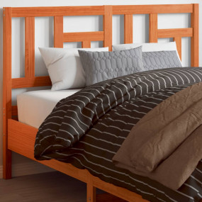 Headboard Wax brown Solid pine wood 53.1 in wide