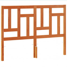 Headboard Wax Brown Solid Pine Wood 55.1 in Decorative ...