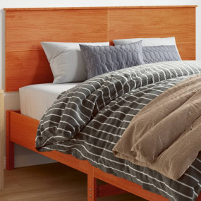 Headboard Wax Brown Solid Pine Wood Fits 63 inches wide...