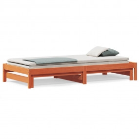 Day Bed Wax brown Solid pine wood Single